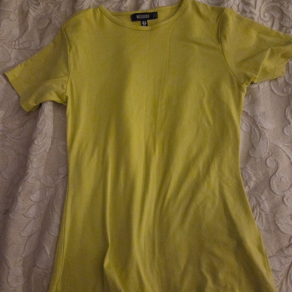 Neon green fitted t shirt